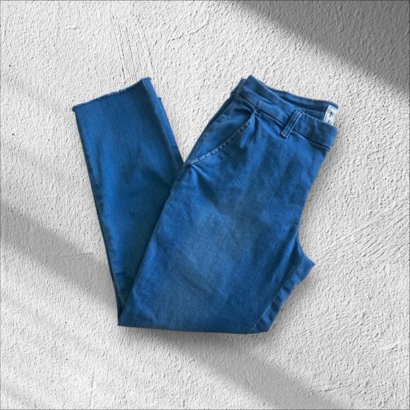 FRANK & EILEEN Jeans Wicklow Italian Performance Denim Straight Leg Blue Size 6 - Picture 6 of 16